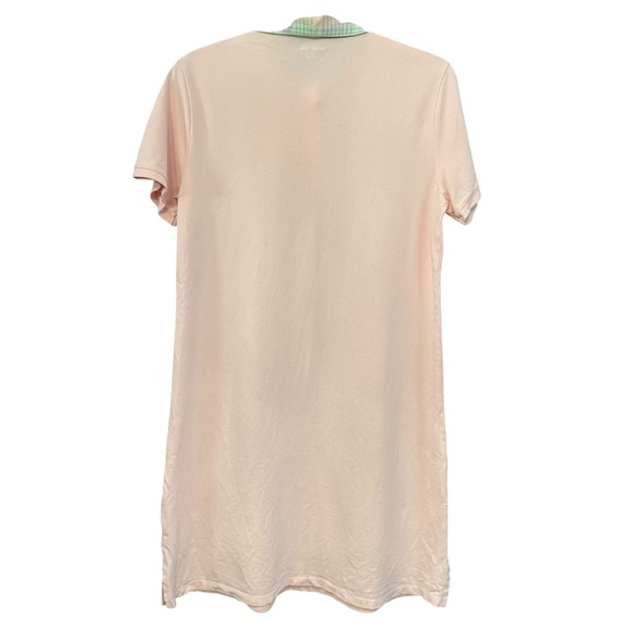 Lands’ End Pink Cotton Polo Dress Short Sleeve Size M - Picture 2 of 5